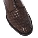 Baldinini, Pantofi de piele cu garnituri impletite, Maro, 43.5