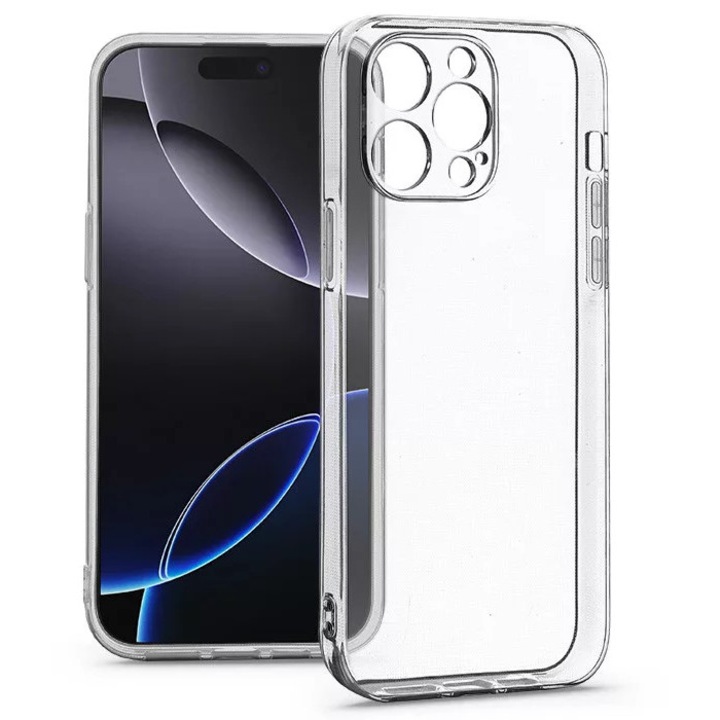 Husa din silicon Haffner Clear Case - compatibilă cu Apple iPhone 16 Pro Max - transparentă