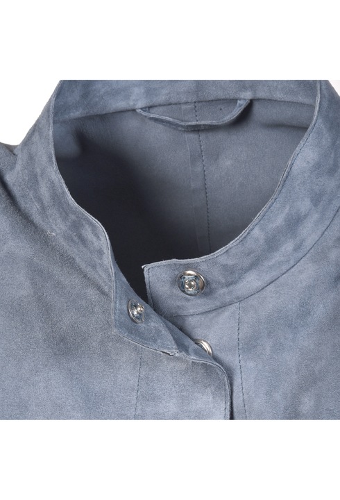 Baldinini, Jacheta din piele intoarsa cu slituri laterale, Albastru