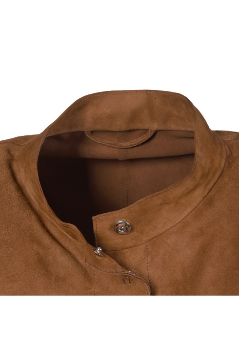 Baldinini, Jacheta din piele intoarsa cu capse, Maro