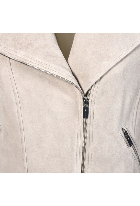 Baldinini, Jacheta biker din piele intoarsa, Bej