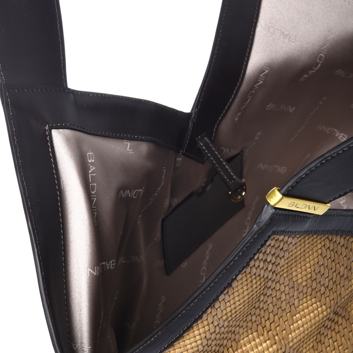 Baldinini, Geanta de umar cu detalii din piele, Bej