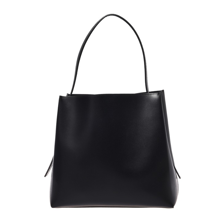 Baldinini, Geanta din piele cu bareta de umar ajustabila, Negru