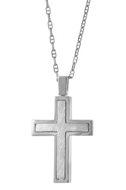 Colier dama, Val'Oro, aur alb, cu pandantiv, argintiu