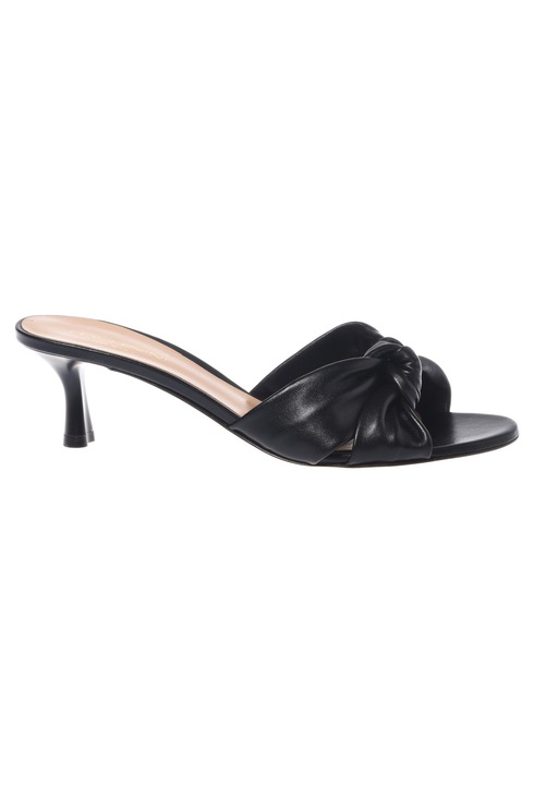 Baldinini, Sandale slip-on cu toc kitten, Negru