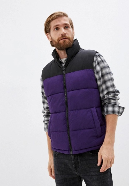 Only & Sons Елек ONSMARIO LIFE PUFFER лилаво-черно размер, Черен/Виолетов