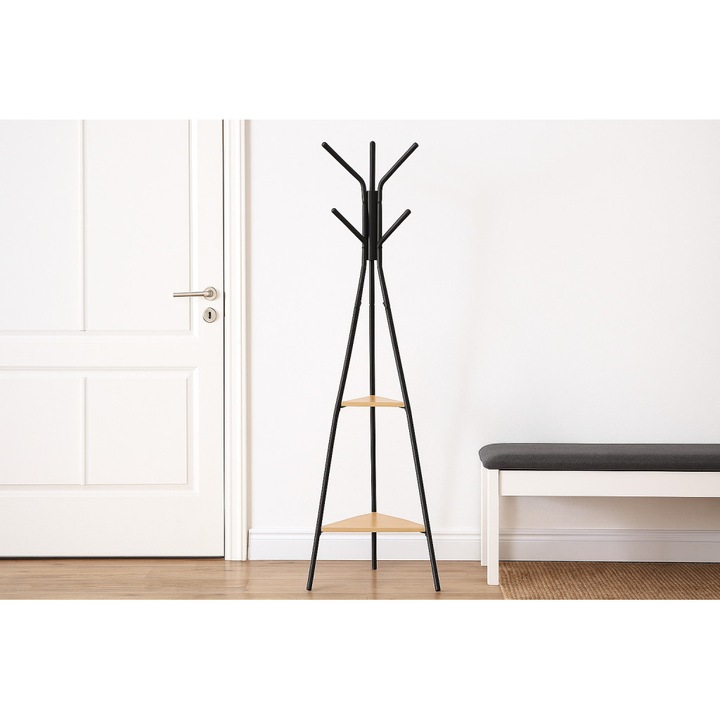 Tares álló fogas 180 cm polcokkal