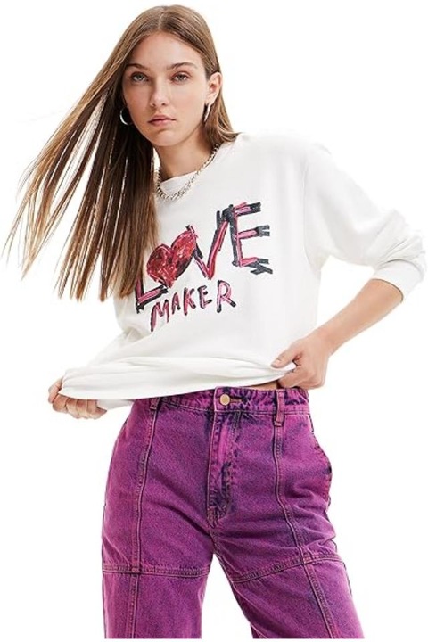 Bluza Desigual 23SWSKX2, Alb