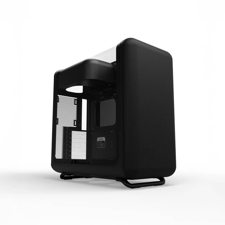 Hyte X50 EATX Midi кутия за компютър, акустично стъкло, Pitch Black - CS-HYTE-X50G-BB