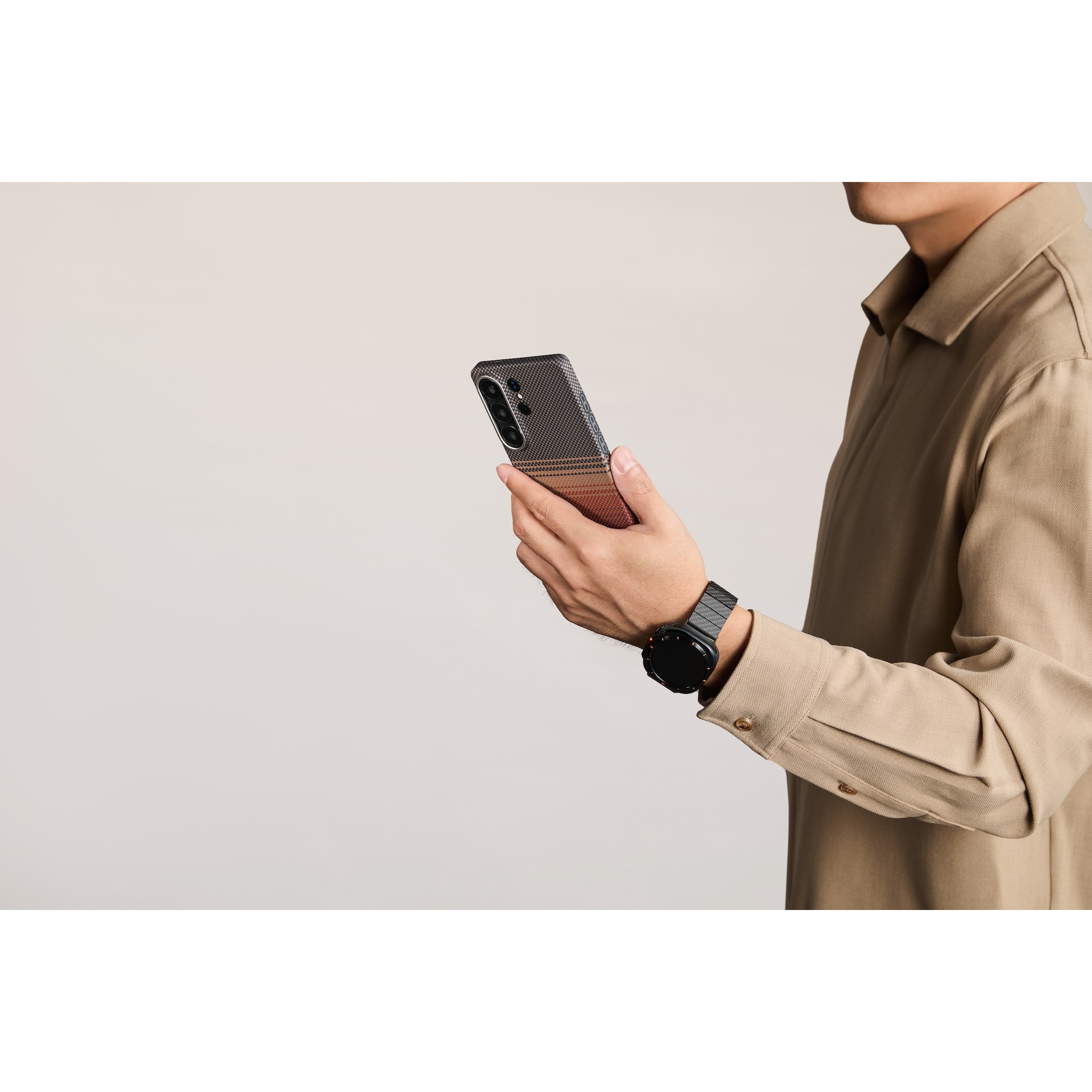 Husă Pitaka pentru Samsung Galaxy S26 Ultra, ultra-subțire Edge, culoare Apus de Soare