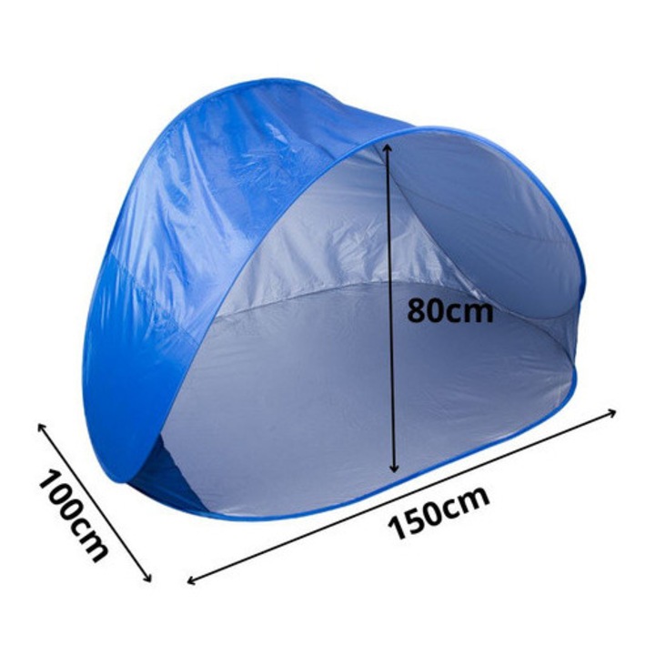 önállóan összecsukódó strand sátor 150X100X80, kék