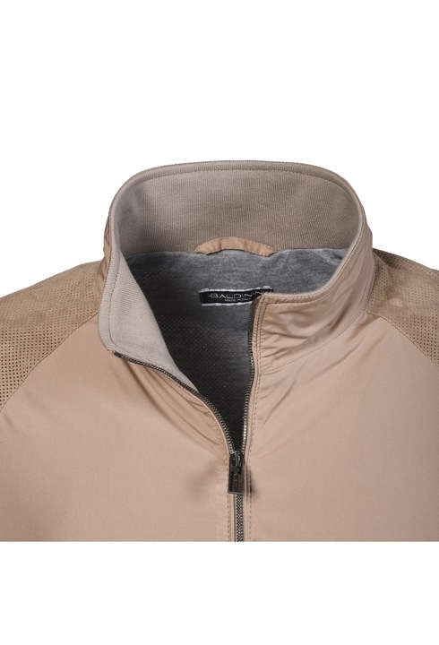 Baldinini, Jacheta din amestec de piele intoarsa, Bej
