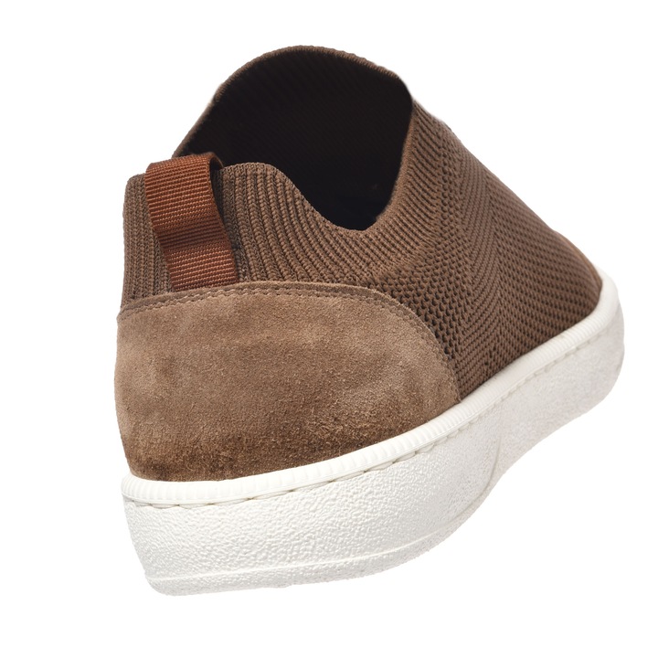 Baldinini, Pantofi sport de plasa cu garnituri de piele intoarsa, Bej