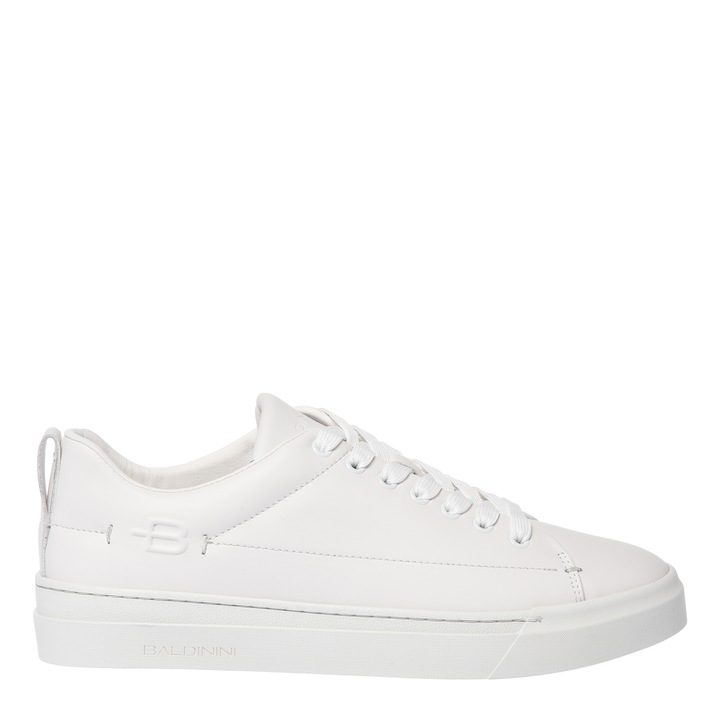 Baldinini, Pantofi sport low-cut de piele, Alb