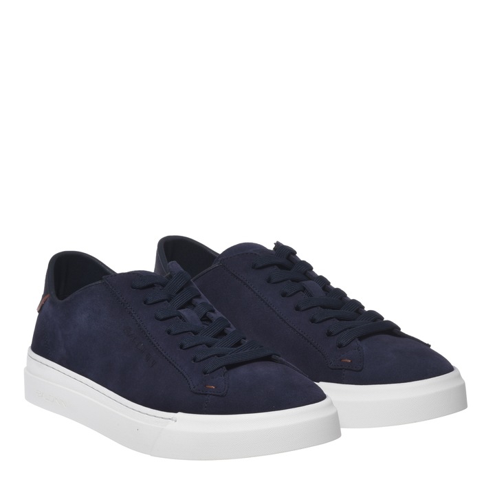 Baldinini, Pantofi sport low-cut de piele intoarsa, Albastru