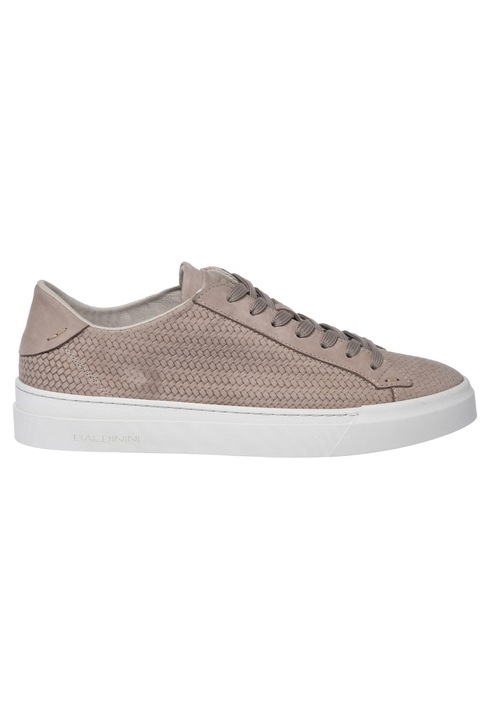 Baldinini, Pantofi sport de piele nabuc cu aspect impletit, Bej, 38