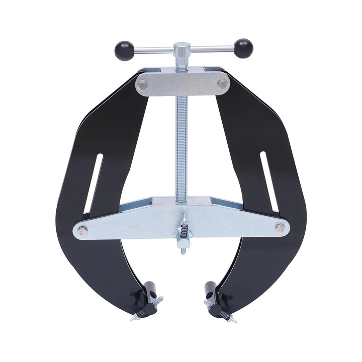 Állítható csőbilincs, acél, 12,7-30 cm, fekete, gyorskioldó karral