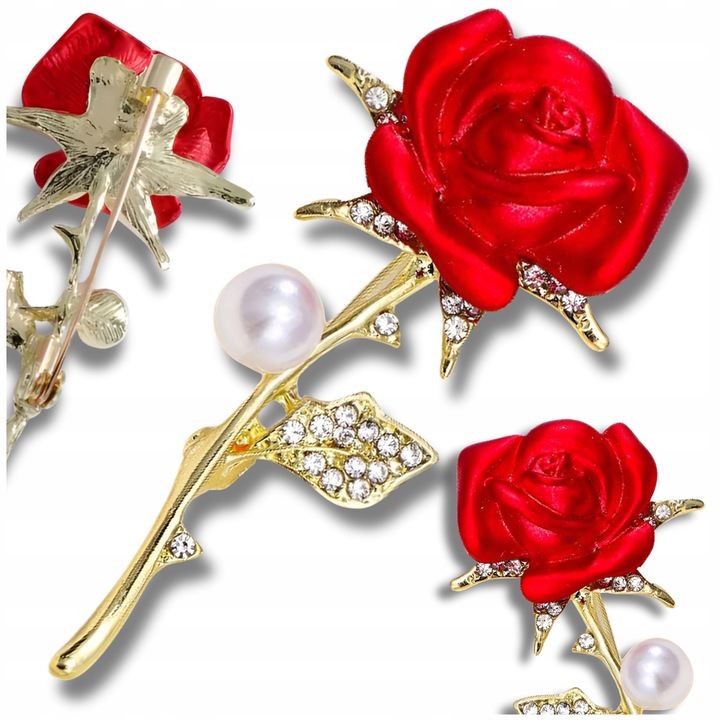 Hagyományos bross, SHINY, piros