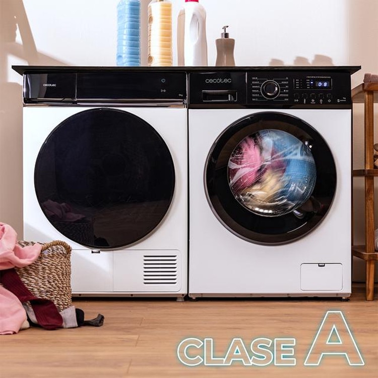 Masina de spalat rufe Cecotec, Bolero DressCode 6150 Inverter A, 6 kg, 1000 RPM, 12 programe prestabilite, functie SteamMax, functie Drum Clean, tehnologie Inverter Plus, design modern, picioare ajustabile, alb
