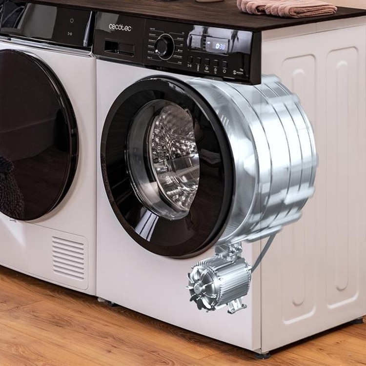 Masina de spalat rufe Cecotec, Bolero DressCode 6150 Inverter A, 6 kg, 1000 RPM, 12 programe prestabilite, functie SteamMax, functie Drum Clean, tehnologie Inverter Plus, design modern, picioare ajustabile, alb