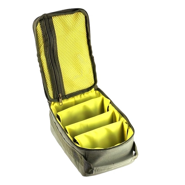JALWO, Geanta organizatoare pentru unelte de pescuit, impermeabila, cu compartimente, 22.8x15.5x10.3cm, verde