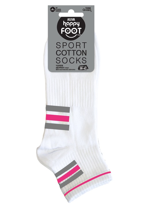 Спортни дамски чорапи Agiva Happy Foottopia, Розов