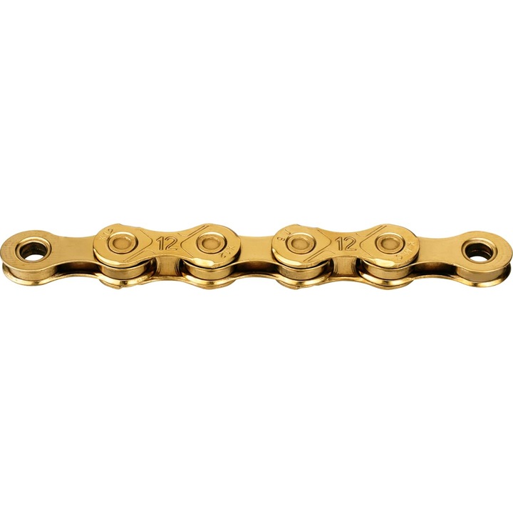 Lant Bicicleta KMC X12 Ti-N Gold, 12 Viteze, 126 Zale, Aurit