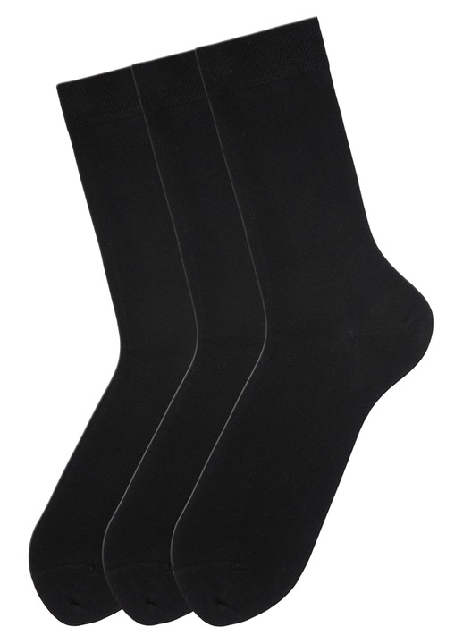 Șosete de damă, 3 perechi, fără cusături, multicolore, mărime, Negru