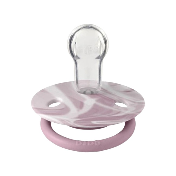 Suzetă BIBS De Lux, silicon, roz, vârstă 1-3 ani