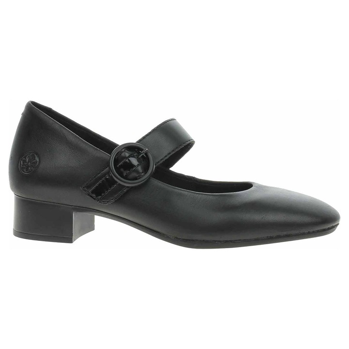 Pantofi dama Rieker, negru, piele, Negru