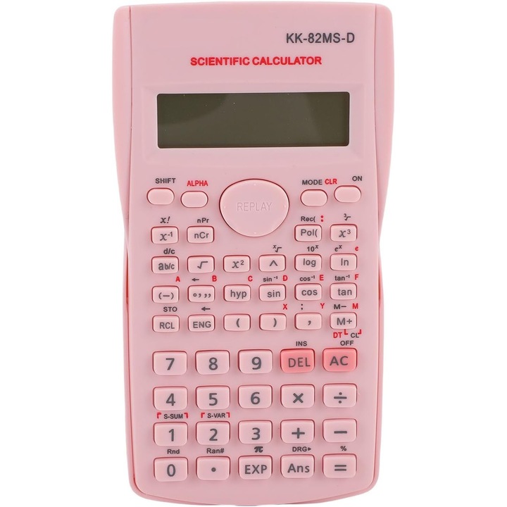 Многофункционален научен калкулатор с 12 цифри, розов, за студенти