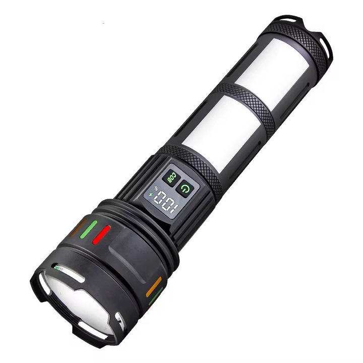 Фенер за ръка Coba CB-R18 със странична светлина, 60 W, обхват на осветяване 3000 м