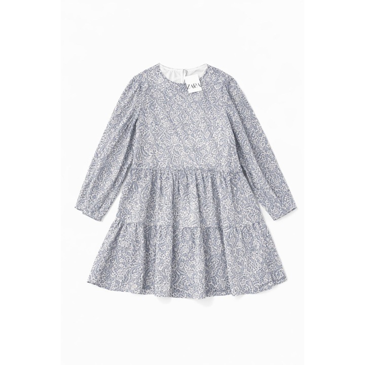 Rochie fete, Zara, volane, albastru, Albastru