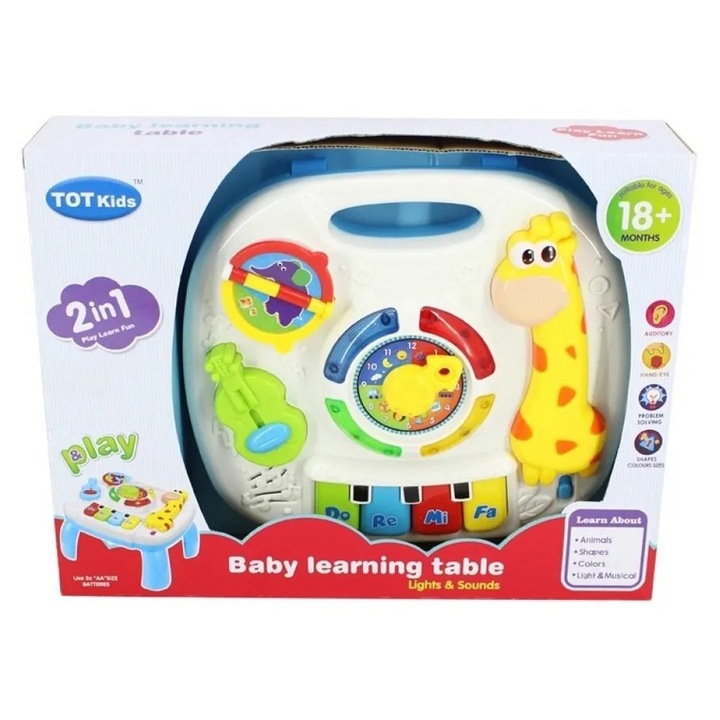 Masuta Interactiva Girafa 2 in1 cu pian