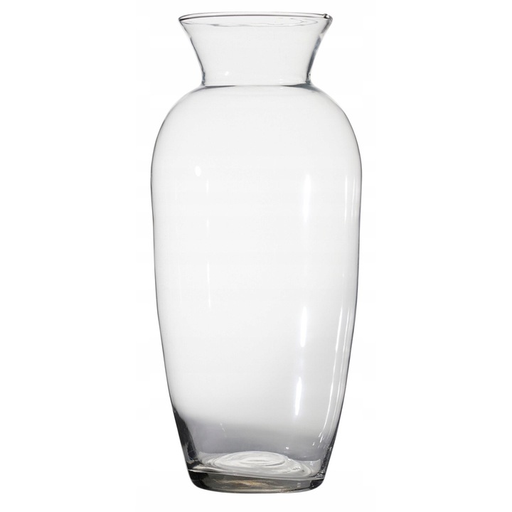 Vaza din sticla transparenta, Koopman, 50cm, 18cm, design elegant