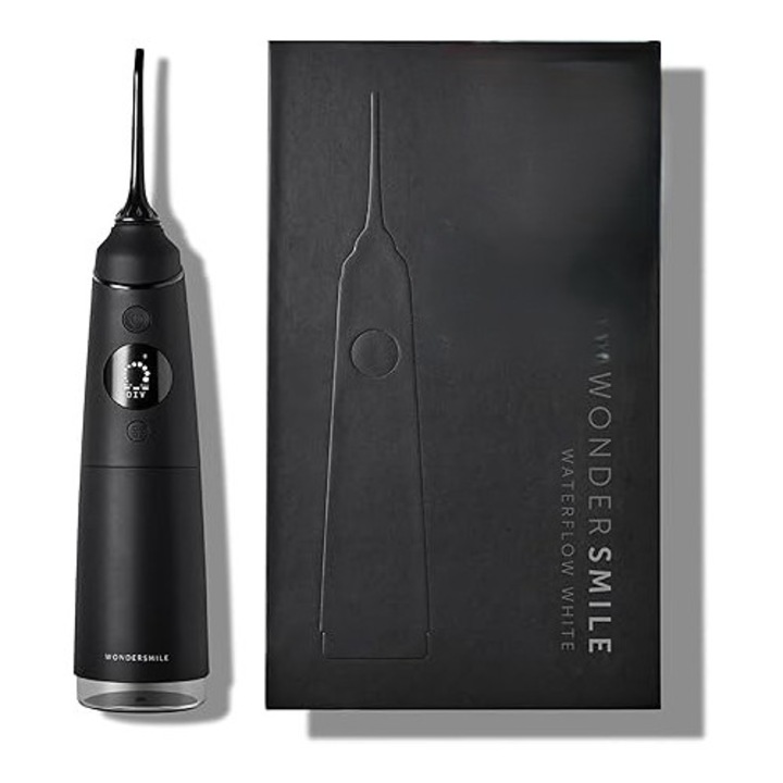 Irigator bucal WonderSmile Oral Irrigator PRO, 5 moduri, 280 ml, autonomie 30 zile, OLED Display, SmoothFlow, Ultimate Black