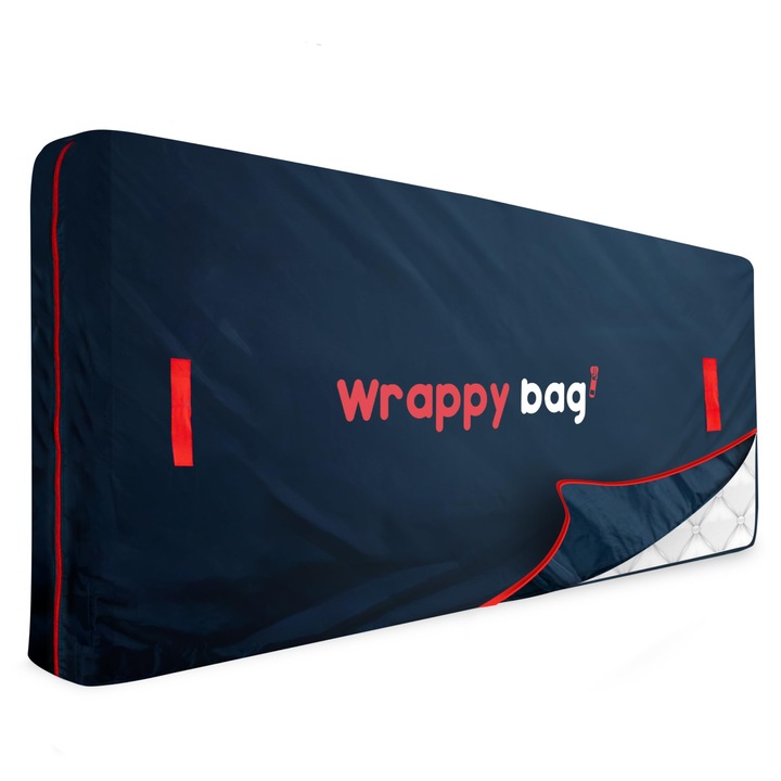 Husa saltea WRAPPYBAG, impermeabila, poliester Oxford, 70 x 140 cm, cu 4 manere, pentru depozitare, transport si mutat