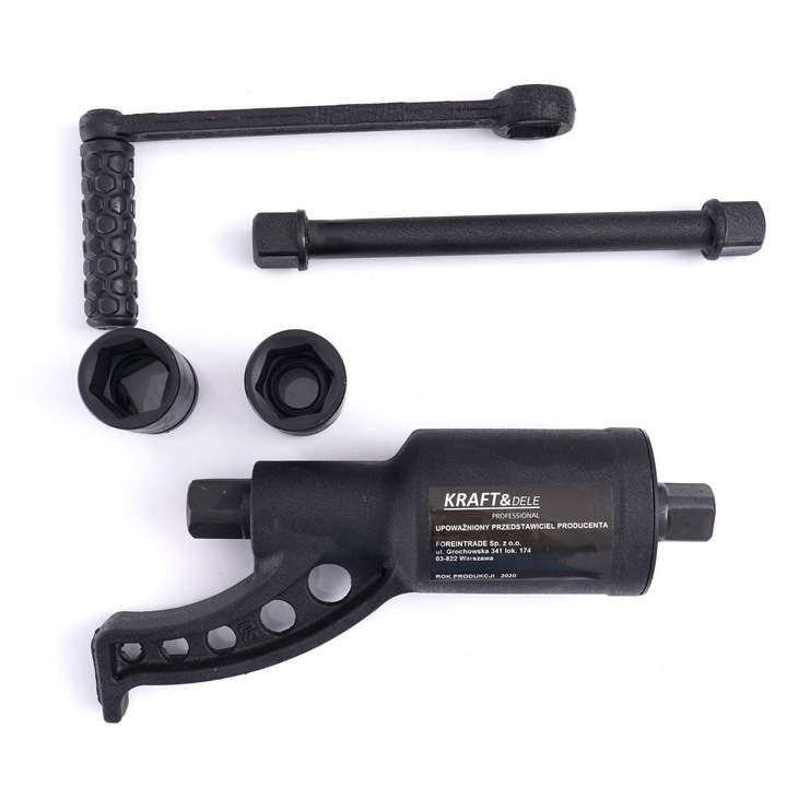 Cheie planetara KRAFT&DELE 8000Nm, 1", set cu 2 adaptoare 32mm si 33mm, valiza de transport