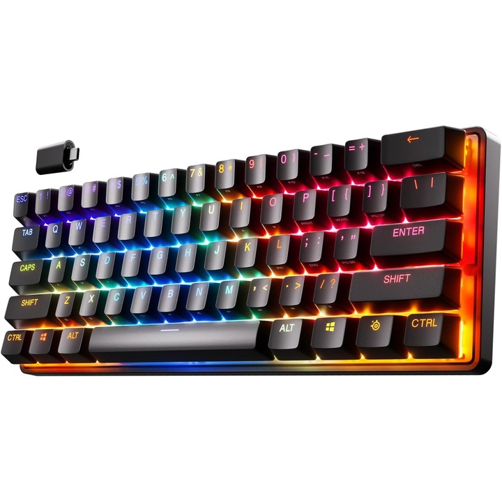 Безжична геймърска клавиатура SteelSeries Apex Pro Mini, 60%, AZERTY