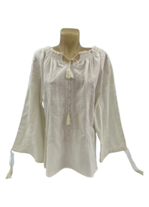 Ie Dama Model Traditional Cu Decolteu Ajustabil si Maneca Lunga. Marime Unica Cu Potrivire L / 2XL Matreial Usor De Calcat