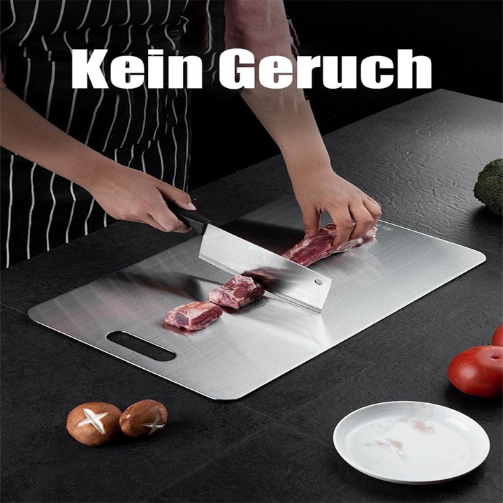 Tocator din Titan Pur pentru Bucatarie, Dublu-Sided, Usor de Curatat (46x30 cm)