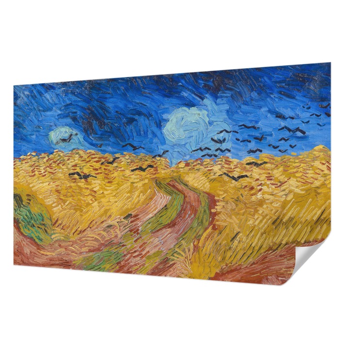 Tapet Autocolant De Perete, Wallfluent, Peisaj de camp, Albastru, 416 x 254 cm, Pentru Interior, Rezistente La Apa, Umiditate Si Pete, 010170060070000285295