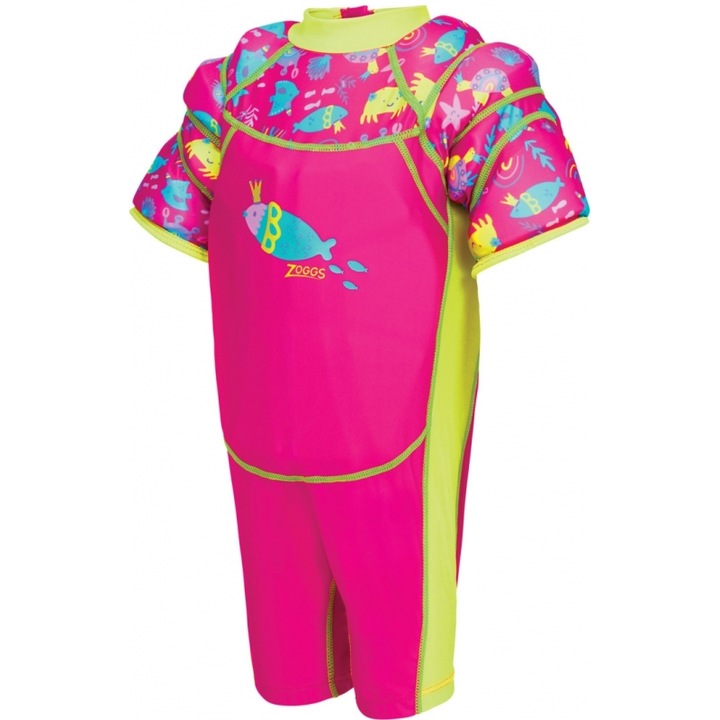 Costum de baie copii, Zoggs, Sea Queen, roz, pentru fete