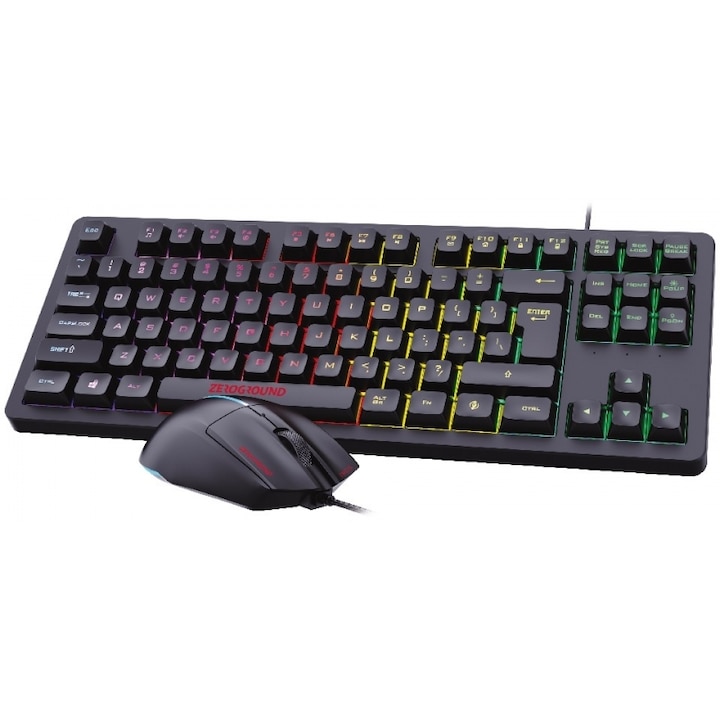 Tastatura Deltaco, model TB-114-UK, 105 taste, layout UK, receptor USB Nano 2.4GHz, culoare neagra