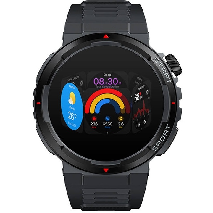 Smartwatch Zeblaze Ares 3 Plus, negru