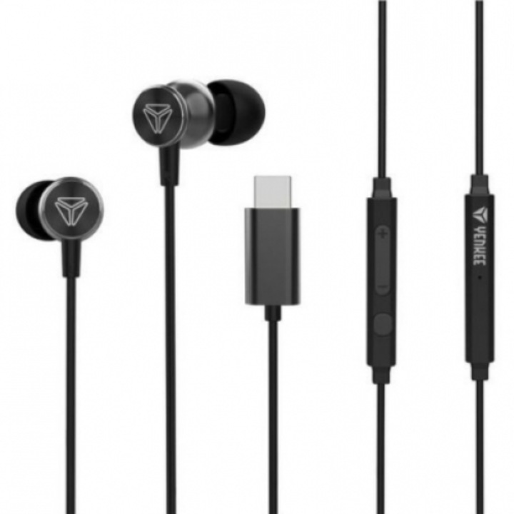 Casti cu fir YENKE YHP 505BK, microfon, 1.2m, negru