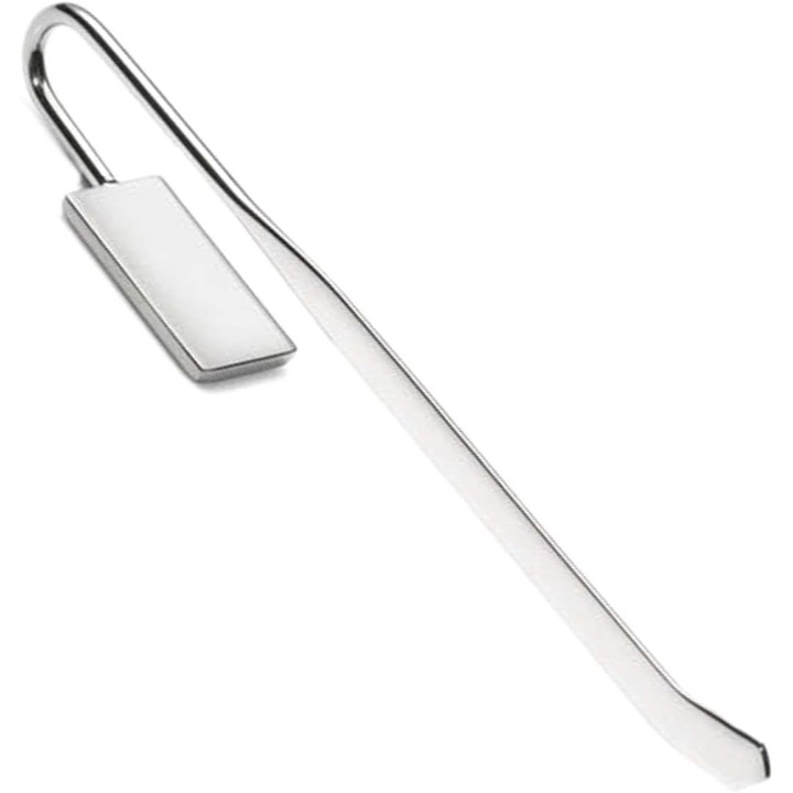Semn de carte elegant argintat, 14 cm, cu cutie cadou