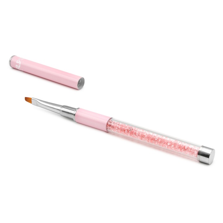 Четка за нокти, Global Fashion, права #4, синтетика, прозрачна