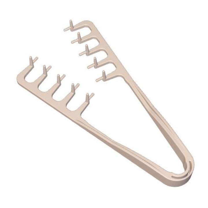 Pieptene pentru texturat parul / Cleste, Produs Premium, Plastic, Bej