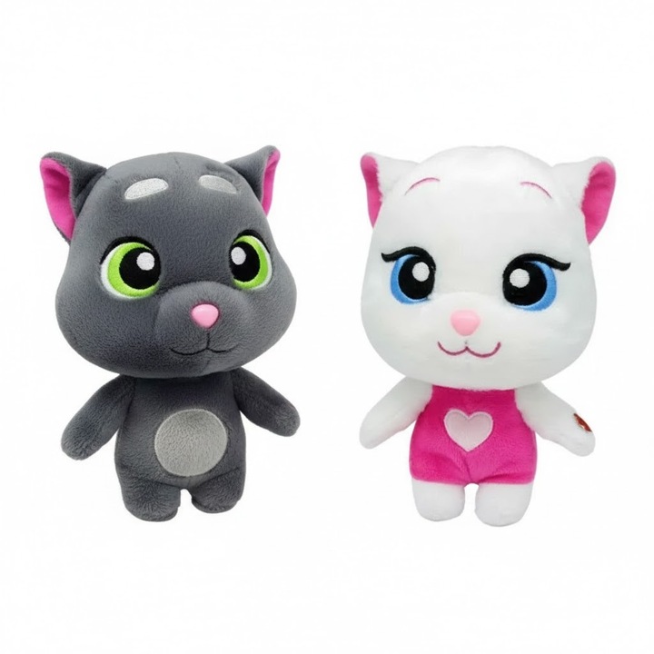 Set jucării interactive Talking Friends Tom și Angela, 22x10x15cm, plus, pentru 3-6 ani